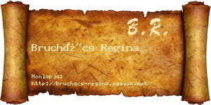 Bruchács Regina névjegykártya